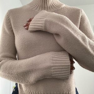 Bcbg knit turtleneck backless knit sweater